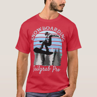 Snowboarding Tailgrab Pro Vintage Blue Sunset Cool T Shirt