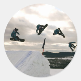 Snowboarding Tricks Stickers Runt Klistermärke
