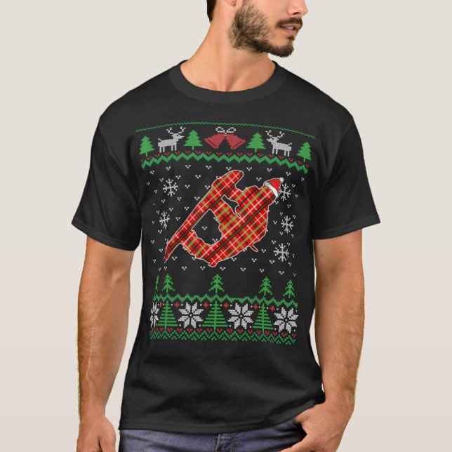 Snowboarding Uggla-julsnäckor T Shirt (Framsida)