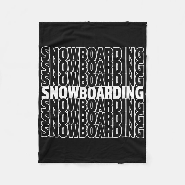 Snowboarding - Underbar Snowboarder Winter Gift Fleecefilt (Framsidan)
