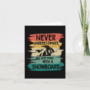 Snowboarding underskatta aldrig en gammal man med kort