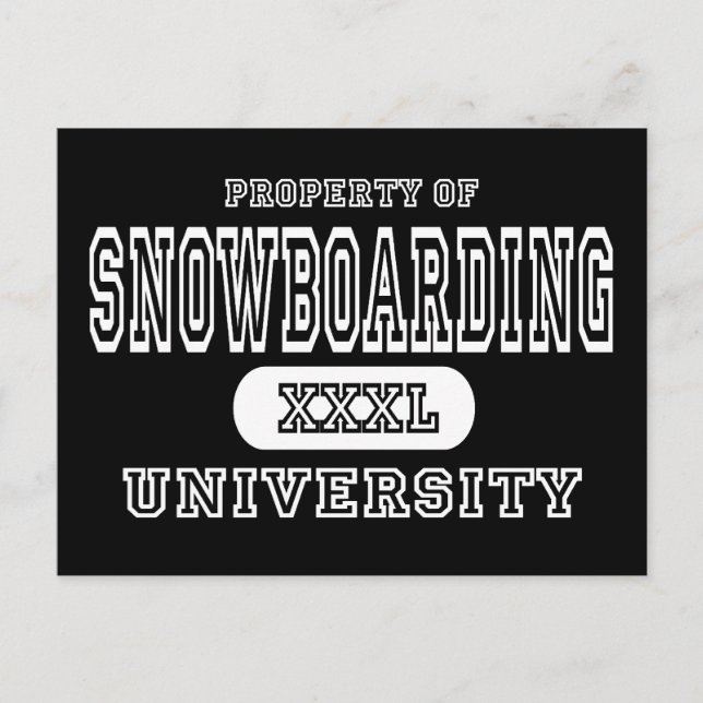 Snowboarding Universiteten Mörk Vykort (Framsida)