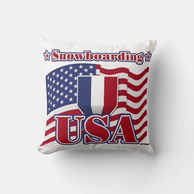 Snowboarding USA Kudde (Framsida)