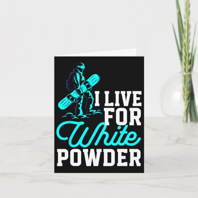 Snowboarding-utrustning jag bor för vitt pulver Sn Kort (Framsida)