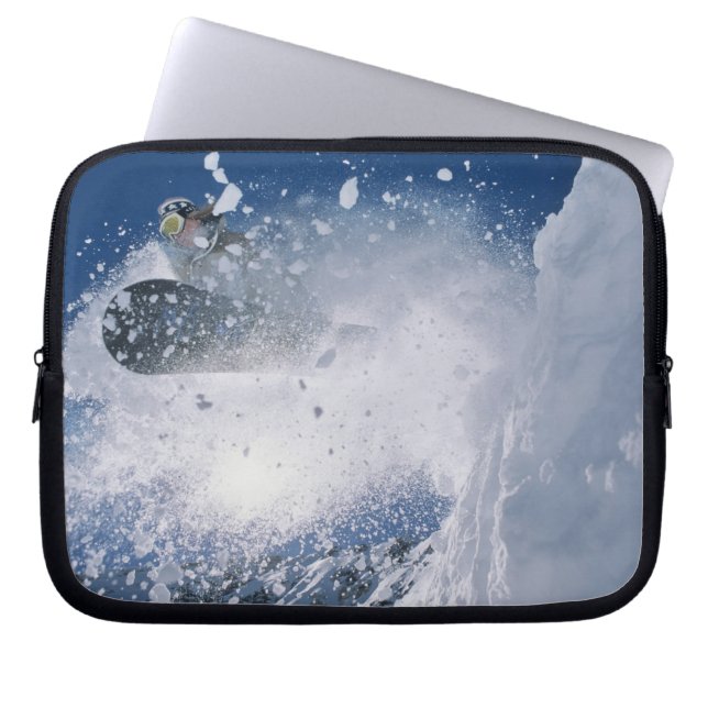 Snowboarding vid Snowbird Resort, Wasatch Laptop Sleeve (Framsidan)