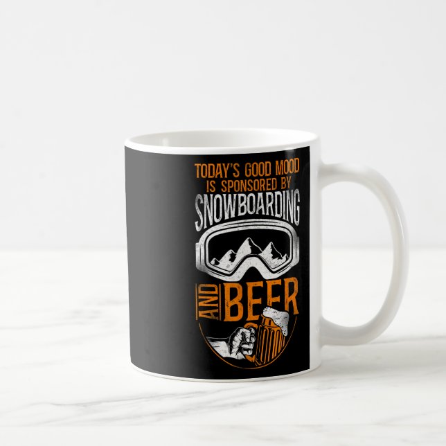 Snowboarding Vintage Beer Kaffemugg (Höger)