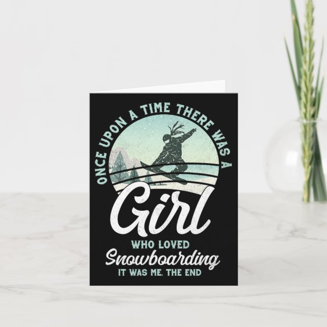 Snowboarding Vintage Girl 1 Kort (Framsida)