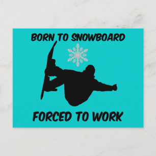 Snowboarding Vykort