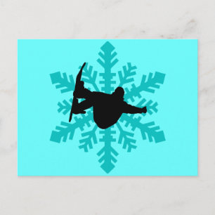 Snowboarding Vykort