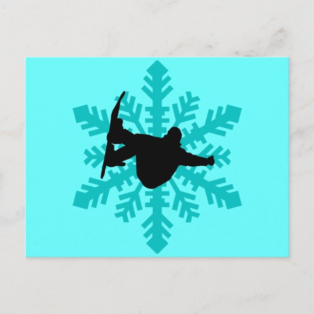 Snowboarding Vykort (Framsida)