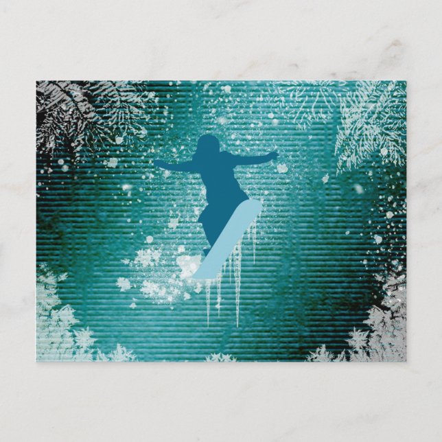 Snowboarding Vykort (Framsida)