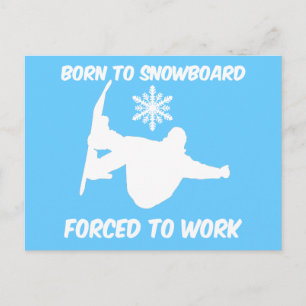 Snowboarding Vykort