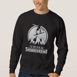 Snowboarding Winter Snowboarder Gift Lång Ärmad Tröja