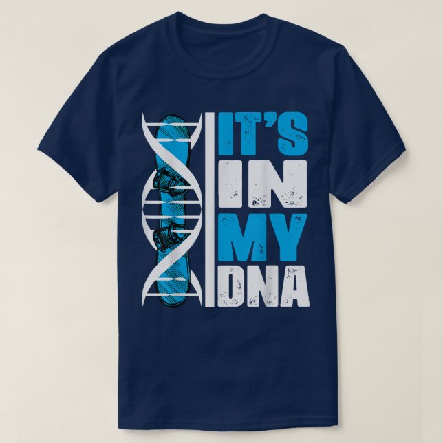 Snowboarding Winter Sports Snowboard DNA T Shirt (Design framsida)
