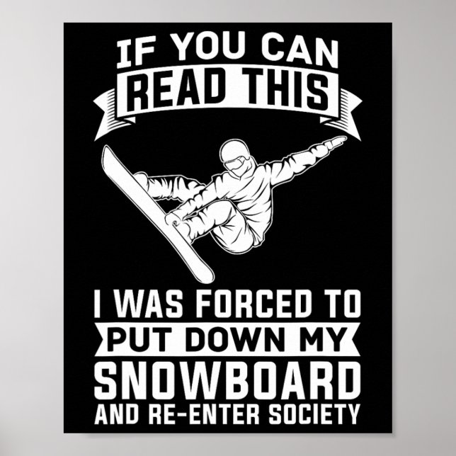 Snowboarding Winter Sports - Snowboard Snowboarder Poster (Framsidan)