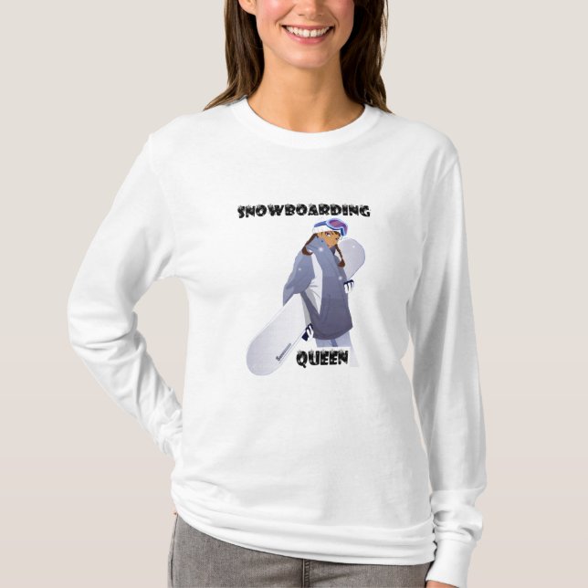 SnowboardingdrottningT-tröja Tee Shirt (Framsida)