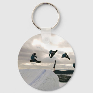 Snowboardingen lurar Keychain Nyckelring