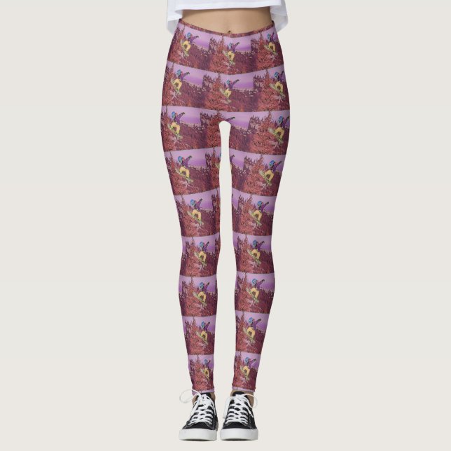 Snowboardingmålning Leggings (Framsida)