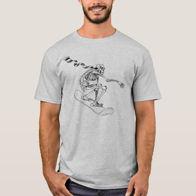 Snowboardingskelett Tee Shirt (Framsida)