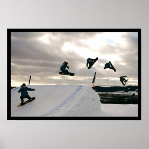 Snowboardingtrickaffisch Poster