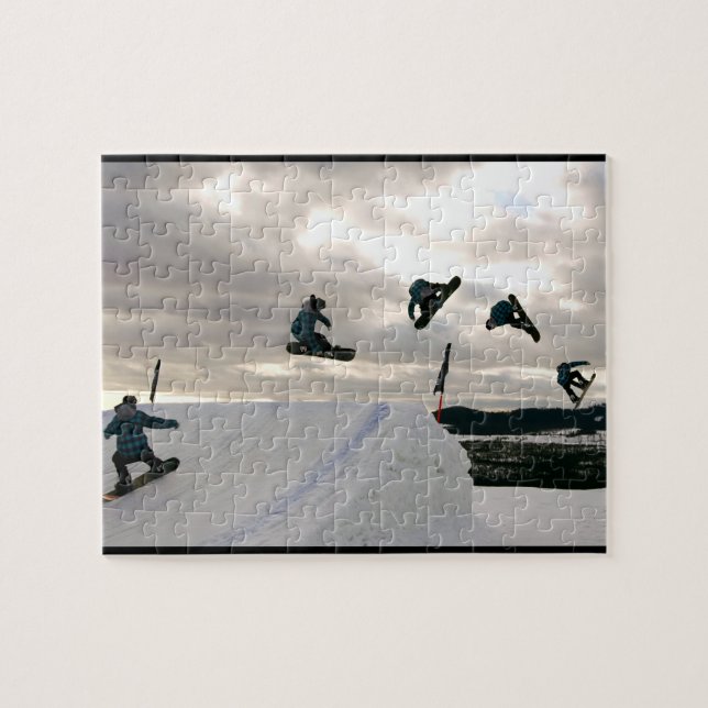 Snowboardingtrickpussel Pussel (Horisontell)
