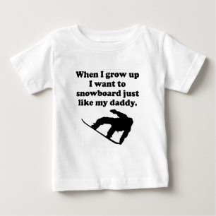 Snowboardnågot liknande min pappa t shirt