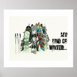 Snowboards - min sort av vintern poster