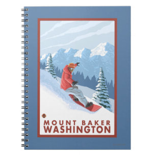 Snowboardscen - Mount Baker, Washington Anteckningsbok