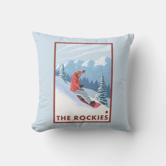Snowboardscen - The Rockies Kudde (Framsida)