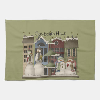 Snowbodies hem- jul och vinterkökshandduk kökshandduk
