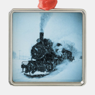 Snowbound lokomotiv julgransprydnad metall