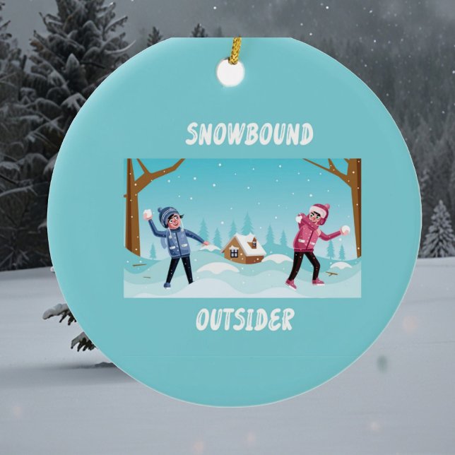 Snowbound outsider jul snö Ornament (Skapare uppladdad)