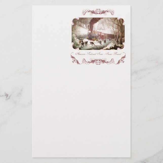 Snowbound Tåg Stationery Brevpapper (Framsida)