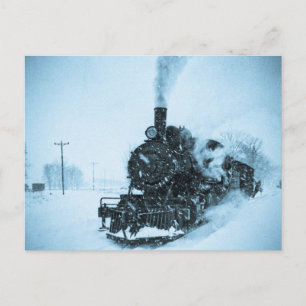 Snowbound Tåg Vintage Vykort