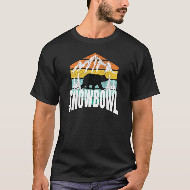 Snowbowl Arizona Bear Retro Hexagon Shape Classic T Shirt (Framsida)