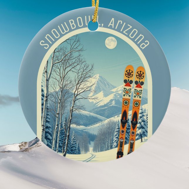 Snowbowl Arizona ski souvenir  Julgransprydnad Keramik (Skapare uppladdad)