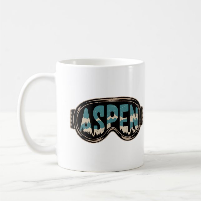 Snowbrillor Aspen Snowmass Colorado skidestination Kaffemugg (Vänster)