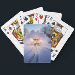 Snowburst Express: Winter Train Playing Cards Casinokort<br><div class="desc">Bring the thrill of winter railroading to game night with this striking deck of playing cards. Featuring a dramatic photograph of a locomotive plowing through deep snow, headlights blazing and powder exploding in its wake, these cards capture the raw power and beauty of winter travel. Perfect for train lovers, photography...</div>