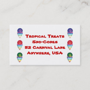    snowconessno-cones för sommarföretaget visitkort