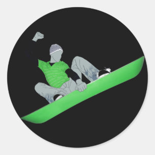 snowcore. runt klistermärke