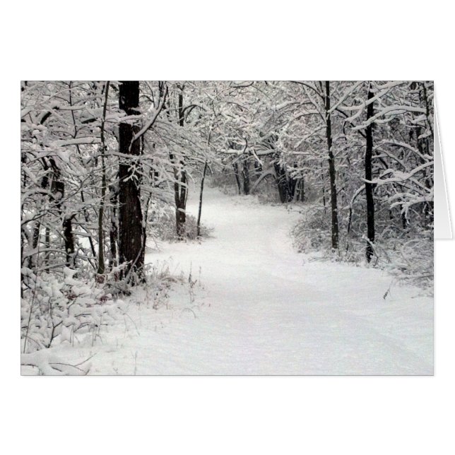 Snowcrusted fält i Vermont IL OBS Kort (Framsidan Horizontal)