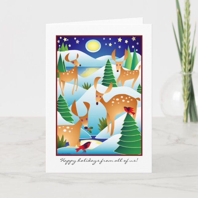 Snowdeer Card Helgkort (Framsida)