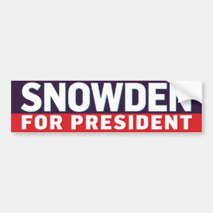 Snowden för president bildekal