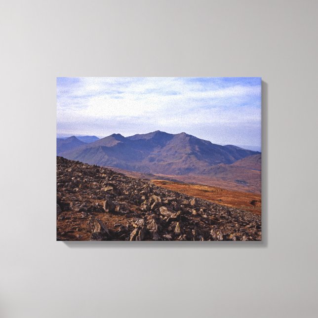 Snowden North Wales vykort Poster Faux Canvas Pr (Framsida)