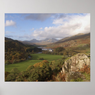 Snowdon från Capel Curig, Gwynedd, Wales (RF) Poster