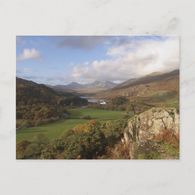 Snowdon från Capel Curig, Gwynedd, Wales (RF) Vykort (Framsida)
