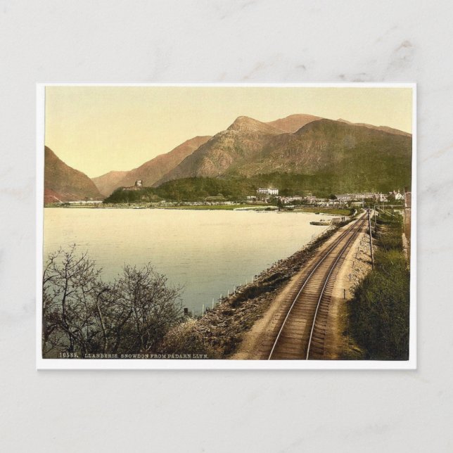 Snowdon från Pardarn Llyn, Llanberis, Wales sällsy Vykort (Framsida)