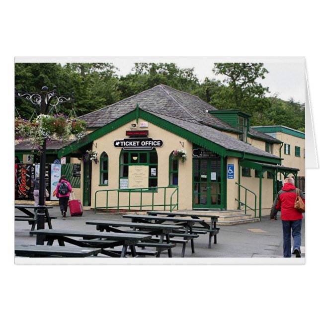 Snowdon Mountain Railway station, Wales, UK Hälsningskort (Framsidan Horizontal)