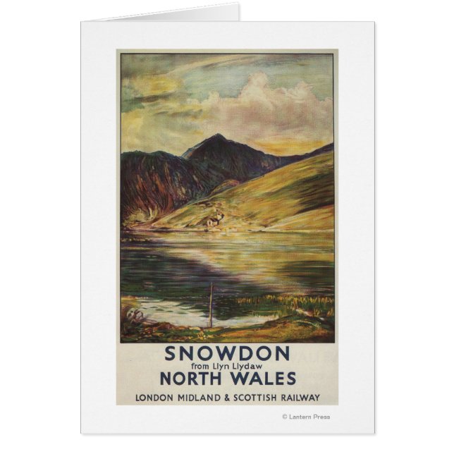 Snowdon Mountain View Railway Poster Hälsningskort (Framsidan)