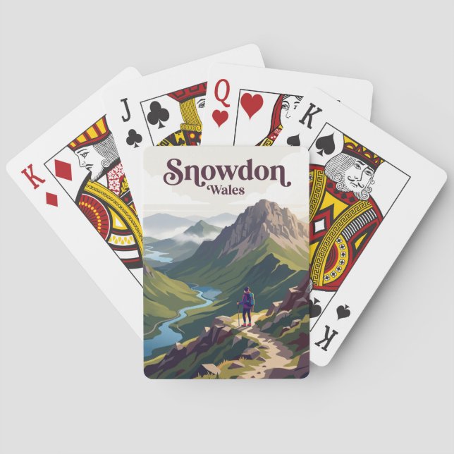 Snowdon (Yr Wyddfa) Wales Casinokort (Baksidan)